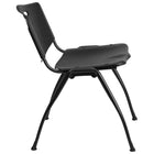 Flash Furniture HERCULES Series 880 lb. Capacity Black Plastic Stack Chair-Stacks up to 25 Chairs High