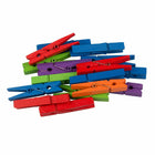 JAM Paper Wood Clip 2" Clothespins - Assorted Colors - 20 Pack-Size: 2 inches