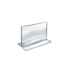 Azar Displays 5.5" x 7" Horizontal Double Sided Stand Up Acrylic Sign Holder, Clear, 10 Pack (152721)-Stand up sign holder is perfect for tabletop displays, restaurant table displays, and hotel concierge desks
