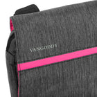 Vangoddy Wave 10" Laptop Messenger Bag - Pink-Generous exterior pocket for stationery, cable, wallet, cell phone, and other necessities on the go