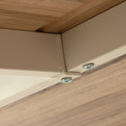 Sauder - 426906 Bergen Circle Desk Bridge/Connector - Kiln Acacia-Impact resistant, high-grade thermoplastic edges.