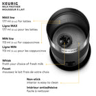 Keurig Milk Frother For Lattes And Cappuccinos - Features Hot And Cold froth Function - Black-Versatility: feeling like switching up your latte game? try other milk substitutes such as oat, soy or almond milk to create a luscious, velvety specialty beverage; the keurig milk frother can hold up to 200 ml of milk