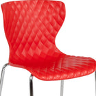 Flash Furniture Lowell Contemporary Design Plastic Stack Chair - Red-Polypropylene Molded Structure