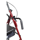 Drive Medical Duet Transport Wheelchair Rollator Walker, Burgundy-26. 00"L x 25. 50"W x 31. 50"H