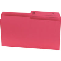 Hilroy Reversible File Folders - Legal Size - Pink - 100 Pack-Legal sized file folder