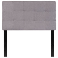 Flash Furniture Bedford Tufted Upholstered Twin Size Headboard - Light Grey Fabric-Contemporary Style