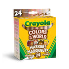 Crayola Colors of the World Skin Tone Broad Line Markers - 24 Count-Includes colours such as Deepest Almond, Medium Golden and Light Rose.