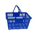 FuTECH Plastic Handle Shopping Baskets - 18.5"L x 13"W x 10"H - Blue - 4 Pack-Blue