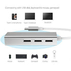 Speedex USB C to Ethernet Adapter with Type C, 3 Ports USB 2.0 HUB, RJ-45 Network Card Lan Adapter-Connections: TYPE-C