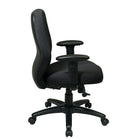 Work Smart Mid Back 2-to-1 synchro Tilt Chair with 2 -Way Adjustable Soft padded Arms-One Touch Pneumatic Seat Height Adjustment