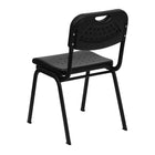 Flash Furniture HERCULES Series Heavy Duty Black Dot Fabric Stack Chair with Arms - 4 Pack-Ergonomically Contoured Design with Black Plastic Back and Seat