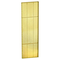 Azar Displays 44" x 13.5" Pegboard 1-Sided Wall Panel, Translucent Yellow, 2 Pack-For use with flat surface