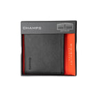 Champs Leather RFID Slim Wallet - Black-RFID theft protection featuring a thin lining designed to help prevent electronic  theft 
