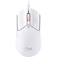HP HyperX Pulsefire Haste 2 Lightweight Wired Optical Gaming Mouse with RGB Lighting - White-Easier mouse movement for easier wins