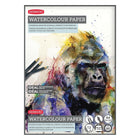 Derwent Watercolour Paper Pad, A4 - 8" x 11", 12 Sheets (2301970)-White heavy weight paper was developed for use with water soluble pencils
