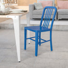 Flash Furniture Blue Metal Indoor-Outdoor Chair-Designed for Indoor and Outdoor Use