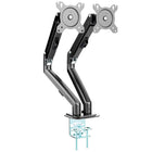 MotionGrey Dual Metal Computer Monitor Arms Vesa Mount Installation For Up To 28-inch screen - Black Arms-Each arm holds monitors and screens that weigh 1.5 - 6.5kg (3.3lbs - 14.3lbs)