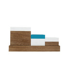Truu Design Wood Desk Storage Set, 36 x 4 x 9.5 inches, Blue, White, Wood-Includes 7 different compartments