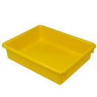Romanoff Plastic Stowaway Letter Tray 3" Yellow, 3 Pack (ROM15103)-Ideal way to protect and store your stationery, or important documents you need to save safely