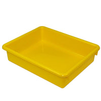 Romanoff Plastic Stowaway Letter Tray 3" Yellow, 3 Pack (ROM15103)-Ideal way to protect and store your stationery, or important documents you need to save safely