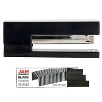 JAM Paper Office & Desk Sets, Stapler Pack of Staples, Black and Black (3375BKBK)-JAM's Stapler Assortment - Black Stapler & a Pack of Black Staples