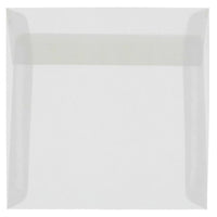 JAM Paper 9.5 x 9.5 Square Envelopes, Clear Translucent Vellum, 1000 Pack (2851357B)-Clear