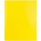 JAM Paper Plastic POP Two Pocket Clasp School Folders with Prong Clip Fasteners, Yellow, 96 Pack (382ECYED)-Finish: Smooth