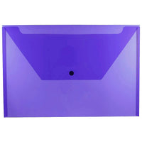 JAM Paper Plastic Envelopes with Snap Closure, Legal Booklet, 9.75 x 14.5, Purple Poly, 12 Pack (34830PU)-Purple