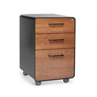 Poppin Stow 3-Drawer File Cabinet - Black and Walnut-Meets or exceeds BIFMA's durability standards for office furniture