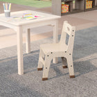 Flash Furniture Bright Beginnings Commercial Grade Wooden Classroom Chairs, 11.5" Seat Height with Foot Caps - Natural -Set of 2-Available in Multiple Seating Sizes