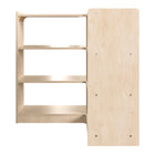Flash Furniture Bright Beginnings Commercial Grade 3 Tier Wooden Classroom Open Corner Storage Unit, Safe, Kid Friendly -Natural-3 Tier Wooden Classroom Corner Storage Unit