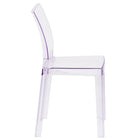 Flash Furniture Ghost Chair with Square Back in Transparent Crystal-Polycarbonate Molded Structure