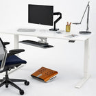 Humanscale Rocking Foot Machine, Cherry-It provides effortless support for the lower back, allowing users to sit for extended periods without fatigue or discomfort