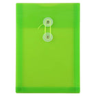 JAM Paper Plastic Envelopes with Button and String Tie Closure, Open End, 6.25 x 9.25, Lime Green Poly, 120 Pack (472B1LIB)-New lime green