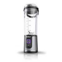 Ninja Blast 18oz Portable Blender - Black-The ribbed vessel creates a vortex while the durable, stainless steel BlastBlade Assembly blasts through ice and frozen ingredients