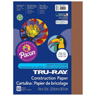Pacon Tru-Ray Construction Paper - 9" x 12" - Warm Brown - 250 Sheets (PAC103025)-Heavy 76 lb. 100% vat-dyed sulphite with longer, stronger fibers.