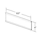 Azar Displays 4" x 8.5" Plastic Adhesive-Back C-Channel Nameplates, Clear, 10 Pack (199614)-Adhesive tape on the back for hanging on practically any surface