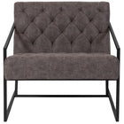 Flash Furniture HERCULES Madison Series Retro Grey Leather Tufted Lounge Chair-Transitional Style