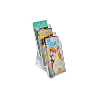 Azar Displays 3-Tier Tri-Fold Size Modular Brochure Holder For Counter, 2 Pack (252303)-Use on counter top for printed material