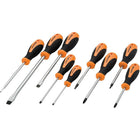Dynamic Tools 9 Piece Assorted Screwdriver Set, Comfort Grip Handles-Contains: 5 Slotted: 1/8", 5/32", 1/4", 5/16", 3/8", 2 Phillips®: #1, #2, 2 Square Recess: #1, #2