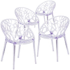 Flash Furniture Specter Series Stacking Side Chair - Transparent-Set of 4 Stackable Accent Chairs