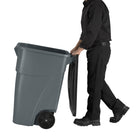 Rubbermaid BRUTE 50 Gallon Roll Out Container (FG9W2700GRAY)-High-quality materials plus a UV inhibitor enables use both indoors and outdoors