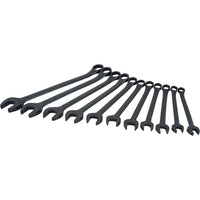 Gray Tools 11 Piece 12 Point Metric, Black Finish, Combination Wrench Set, 10mm-22mm-Contains Sizes: 10, 11, 12, 13, 14, 15, 16, 17, 19, 20, 22mm.