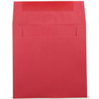 JAM Paper 7.5 x 7.5 Square Envelopes, Brite Hue Red Recycled, 250 Pack (2792291H)-Blank interior for personalized message