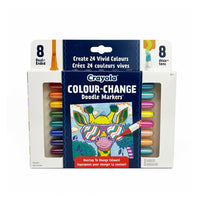 Crayola Colour-Change Doodle Markers - 8 Pack-Markers for teens & adults: who says aged-up colouring supplies can't be fun? These colour changing markers keep the fun in your colourful creations