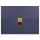 St. James Document/Certificate Holders - Gold Award Seal with Red Ribbon - Navy Blue - 5 Pack-Add ceremony, elegance and sincerity to the act of giving recognition