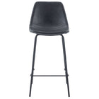 My Home My Living Vintage Faux Leather Counter Stool - Black - 2 Pack-Assembly required