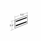 Azar Displays Acrylic Horizontal Wall Mount Sign Holder with Magnetic Tape, 10 Pack (129930)-Wall Mount