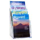 Azar Displays 4-Tier 4-Pocket Brochure Holder, Letter (252376)-4 pockets