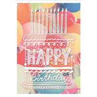 Millbrook Studios 5-3/8" x 7-3/4" Happy Birthday Greeting Cards and Envelopes, 18 Pack (06213)-Printed on premium coated card stock
